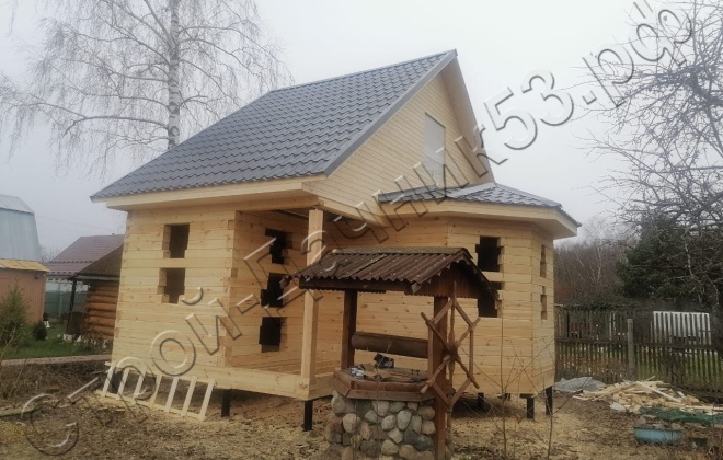 1 Брусовая баня Б-12, 7,5х6м, 51М², Тверская область, Конаковский район, СНТ Машиностроитель (1)